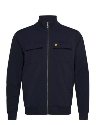 Hybrid Zip Track Jacket Tynn Jakke Navy Lyle & Scott