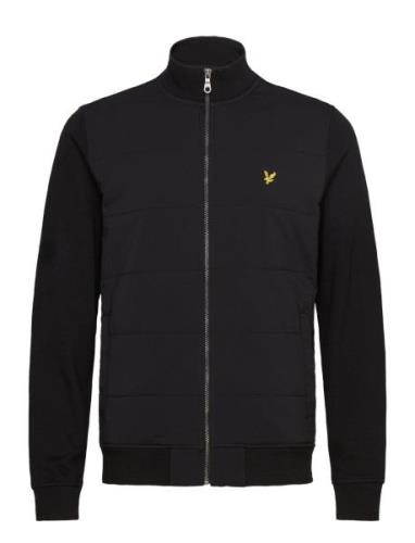 Hybrid Baffled Track Jacket Tynn Jakke Black Lyle & Scott