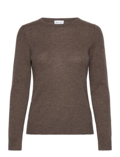 Basic Sweater Loose Tension Tops Knitwear Jumpers Brown Davida Cashmer...