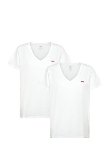 2Pack Vneck Tee 2 Pack V Neck Tops T-shirts & Tops Short-sleeved White...