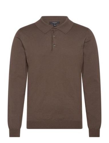 Maklint Oc Tops Knitwear Half Zip Jumpers Brown Matinique