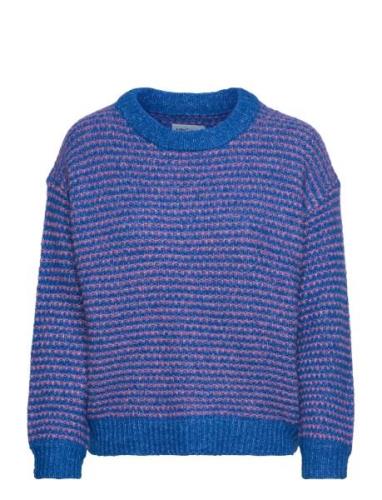 Terryll Knit Jumper Ls Tops Knitwear Jumpers Blue Lollys Laundry