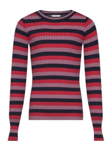 Tnlia L_S Knit Pullover Tops Knitwear Pullovers Red The New