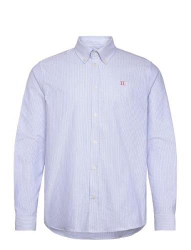 Konrad Contrast Oxford Shirt Tops Shirts Casual Blue Les Deux