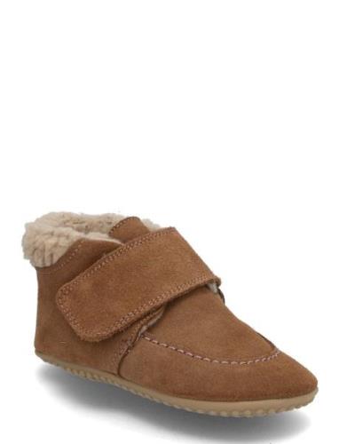 Beginners™ Shepheard Velcro Tøfler Innesko Brown Pom Pom