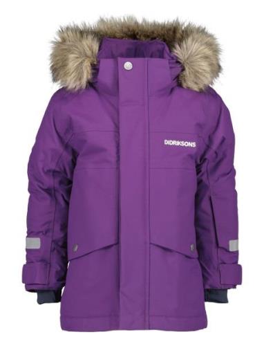 Bjärven Kids Parka 3 Parkas Jakke Purple Didriksons