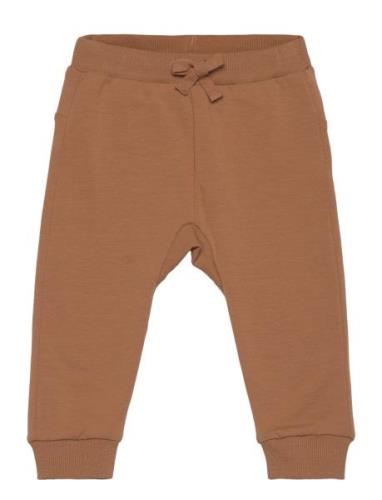 Trousers Face At Back Bottoms Sweatpants Brown Lindex