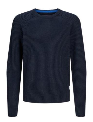 Jjpannel Knit Crew Neck Aw24 Tops Knitwear Round Necks Navy Jack & J S