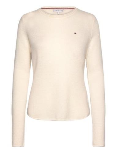 Soft Wool C-Nk Sweater Tops Knitwear Jumpers Cream Tommy Hilfiger