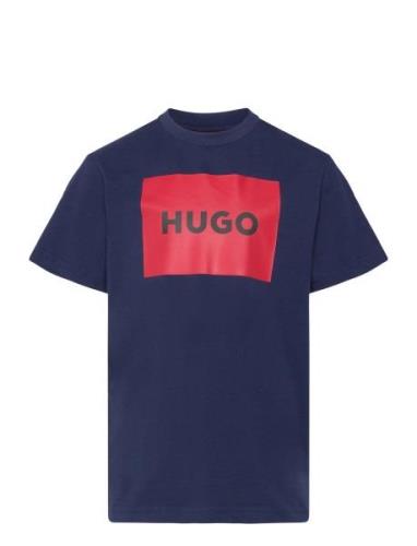 Short Sleeves Tee-Shirt Tops T-shirts Short-sleeved Navy Hugo Kids