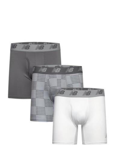 Mens Premium 6" Boxer Brief With Fly 3 Pack Sport Boxers Grey New Bala...