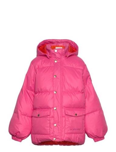 Heavy Hooded Puffer Jacket Fôret Jakke Pink Mini Rodini