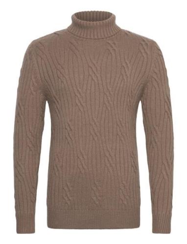 Maroll Pattern Tops Knitwear Turtlenecks Brown Matinique