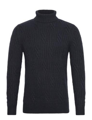 Maroll Pattern Tops Knitwear Turtlenecks Navy Matinique