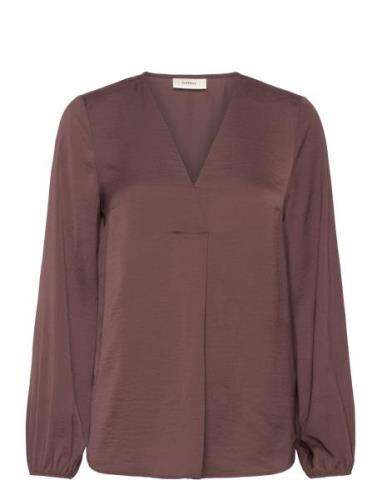 Rindaiw Blouse Tops Blouses Long-sleeved Brown InWear