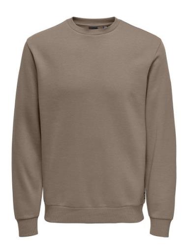 Onsceres Crew Neck Noos Tops Sweat-shirts & Hoodies Sweat-shirts Brown...