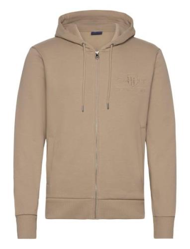 Reg Tonal Shield Full Zip Hoodie Tops Sweat-shirts & Hoodies Hoodies B...