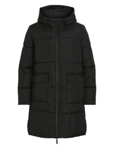 Vidorsty L/S Padded Coat Fôret Kåpe Black Vila