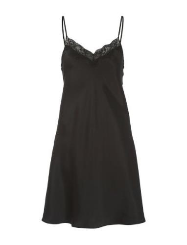 Nightdress No Sleeve Nattkjole Black Damella Of Sweden