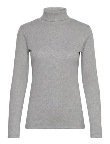 Dagnaiw Rollneck Melange Ls Tops T-shirts & Tops Long-sleeved Grey InW...