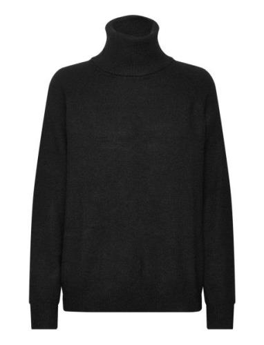 Garbiesz Rollneck Pullover Tops Knitwear Turtleneck Black Saint Tropez