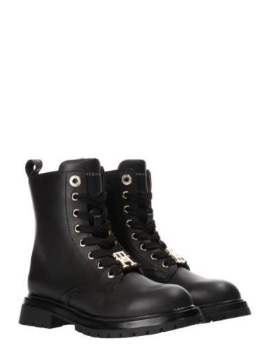 Tommy Hilfiger Lace-Up Ankle Boots Black Snørestøvletter Støvletter Bl...