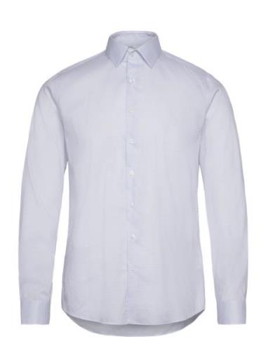 Ed Dobby Slim Shirt Tops Shirts Business Blue Calvin Klein