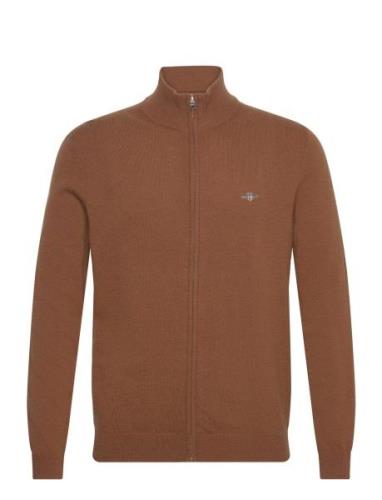 Extrafine Lambswool Zip Cardigan Tops Knitwear Half Zip Jumpers Brown ...