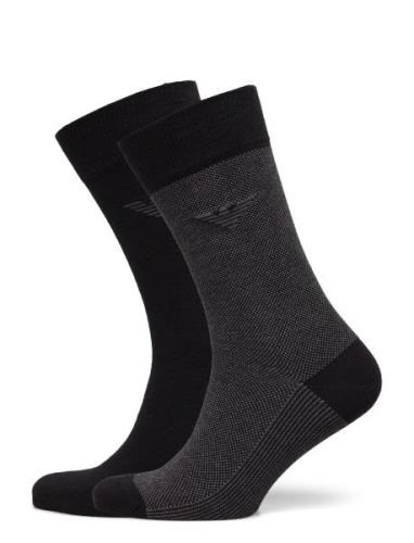 Men's Knit Short Socks Underwear Socks Regular Socks Black Emporio Arm...