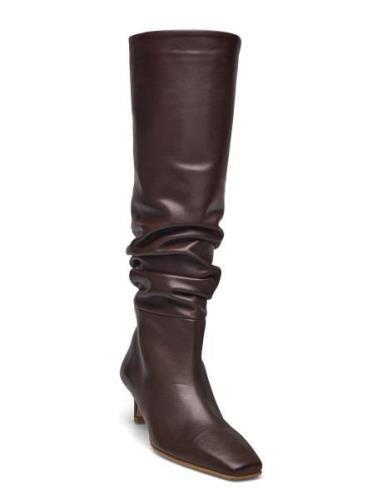 Kalila Brown Leather Boots Snørestøvletter Støvletter Brown ALOHAS