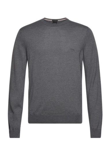 Botto-L Tops Knitwear Round Necks Grey BOSS