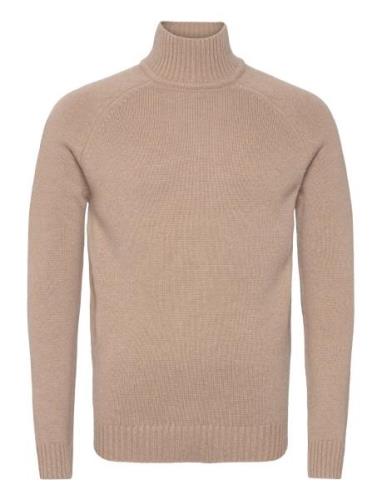 Bs Barbeau Regular Fit Knitwear Tops Knitwear Turtlenecks Beige Bruun ...