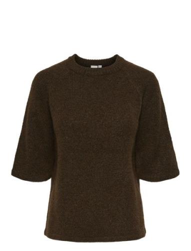 Yasanne 2/4 Knit S. Tops Knitwear Jumpers Brown YAS