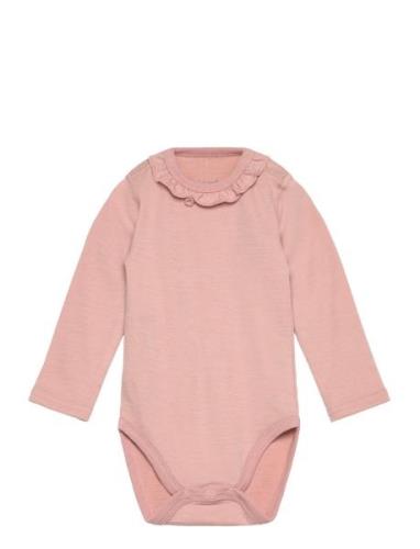 Hcbarbara - Bodysuit Bodies Long-sleeved Pink Hust & Claire