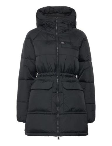 Tjw Midi Vail Puffer Fôret Jakke Black Tommy Jeans