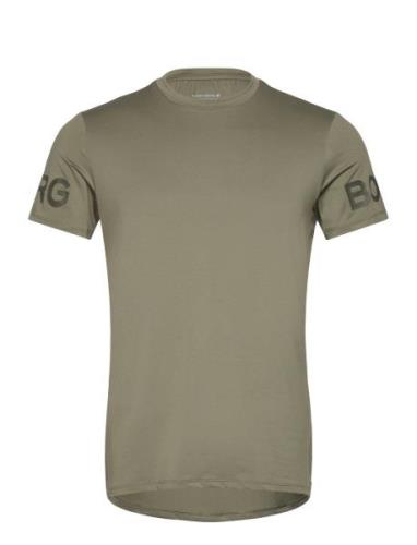 Borg T-Shirt Sport T-shirts Short-sleeved Khaki Green Björn Borg