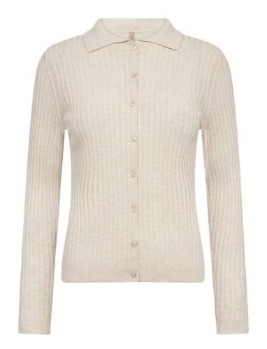 Sc-Fetima Tops Knitwear Cardigans Cream Soyaconcept