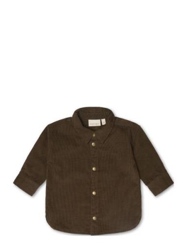 Frode Shirt Tops Shirts Long-sleeved Shirts Brown That's Mine