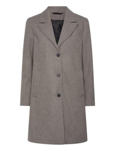 Slfnew Alma Wool Coat Noos Outerwear Coats Winter Coats Grey Selected ...