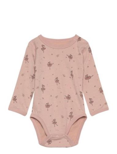 Hcbaloo - Bodysuit Bodies Long-sleeved Pink Hust & Claire