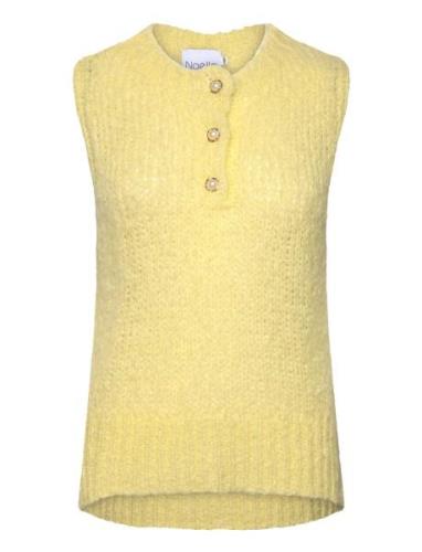 Kala Pearl Slipover Wool Vests Knitted Vests Yellow Noella