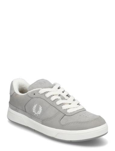 B300 Textured Nubuck/ Suede Lave Sneakers Grey Fred Perry