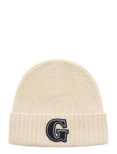 G Badge Beanie Beanie Accessories Headwear Beanies Beige GANT