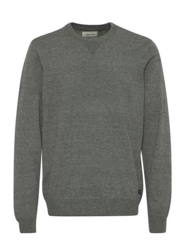 Bhbruton Pullover Tops Knitwear Round Necks Grey Blend