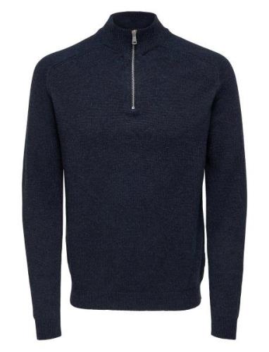 Onsedward Reg 7 Wool Half Zip Knit Tops Knitwear Half Zip Jumpers Navy...