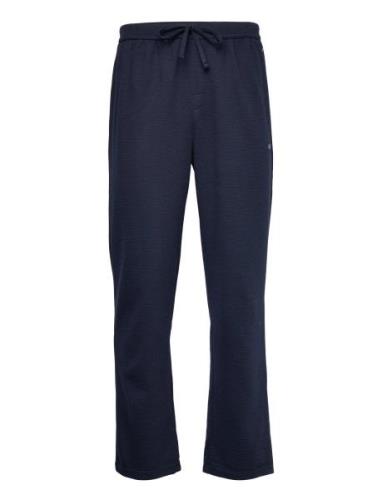 Waffle Pants Bottoms Trousers Casual Navy BOSS