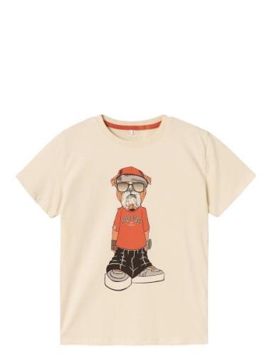 Nkmoklokken Ss Top Box Tops T-shirts Short-sleeved Cream Name It