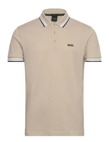 Paddy Sport Polos Short-sleeved Beige BOSS