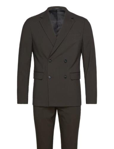 Plain Db Mens Suit - Normal Lenght Dress Khaki Green Lindbergh