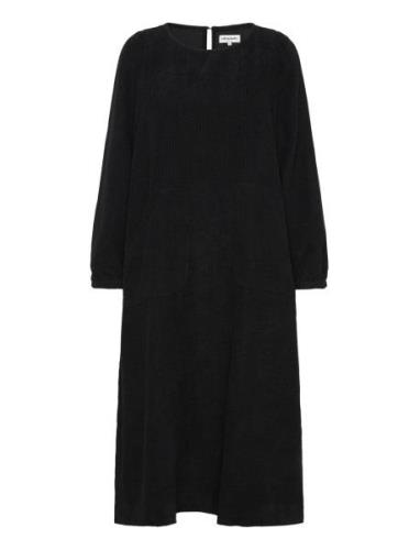 Lucasll Midi Dress Ls Knelang Kjole Black Lollys Laundry